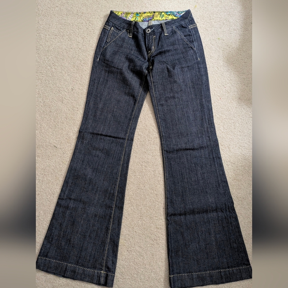 Miss Me Dark Blue Flare Jeans Y2k